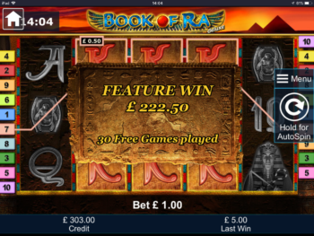 Nice Book of Ra Hit! (Submitted by Peteweston)