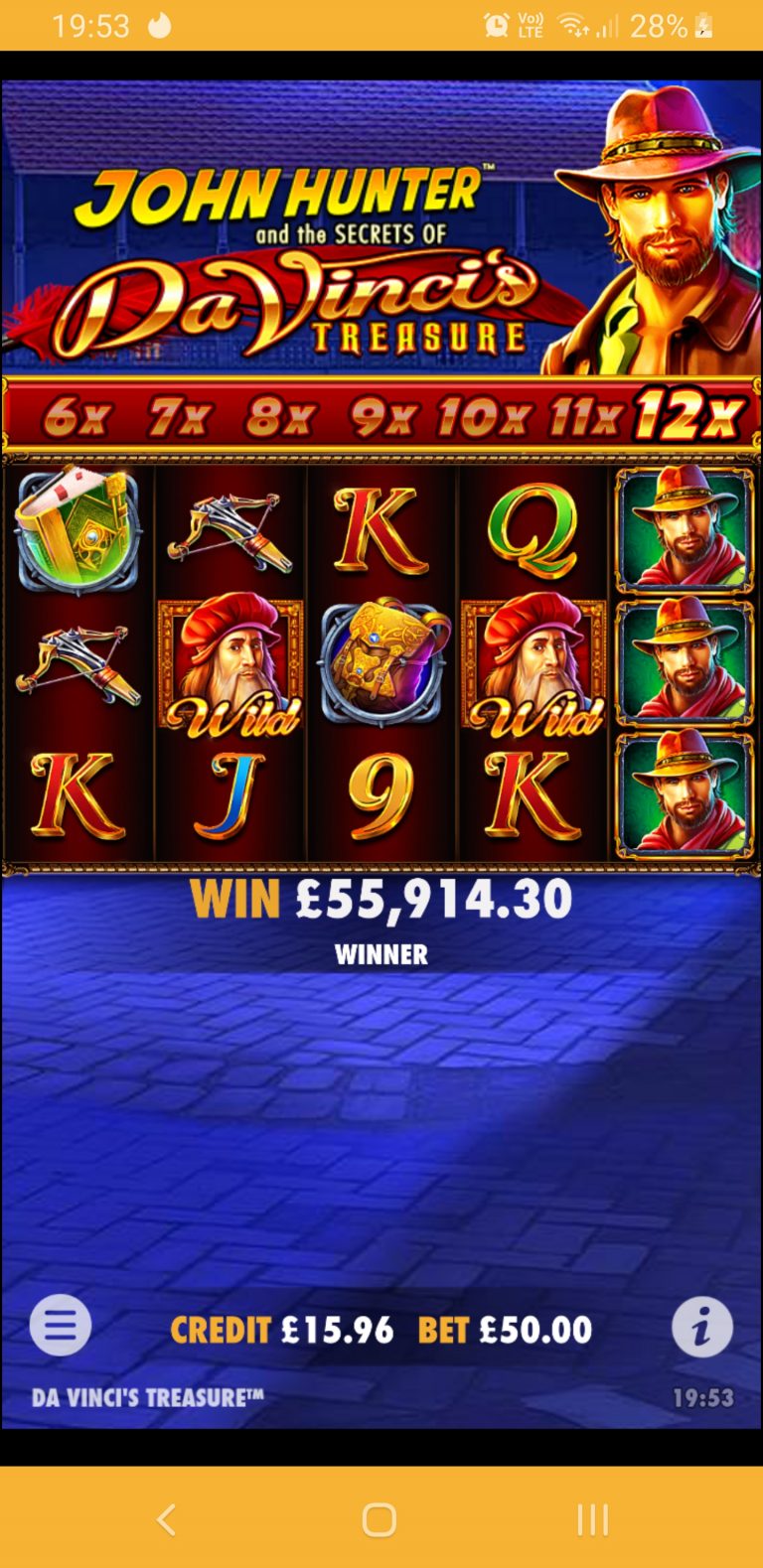 Da Vinci - Last Spin Big Winner! (Submitted by pailieuk)