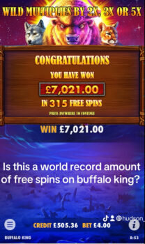 Buffalo King - Lots Of Spins! (Submitted by 19hudson84)