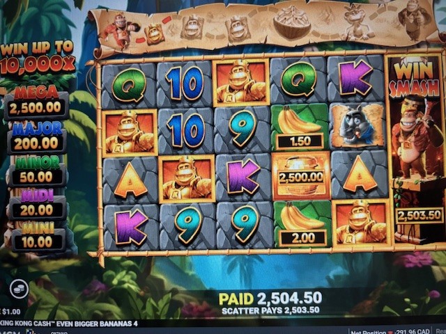 King Kong Cash - Mega Bonus! (Submitted by canoeguide)