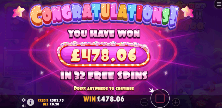 Sweet Bonanza - Big Winner! (Submitted by Yumdrops)