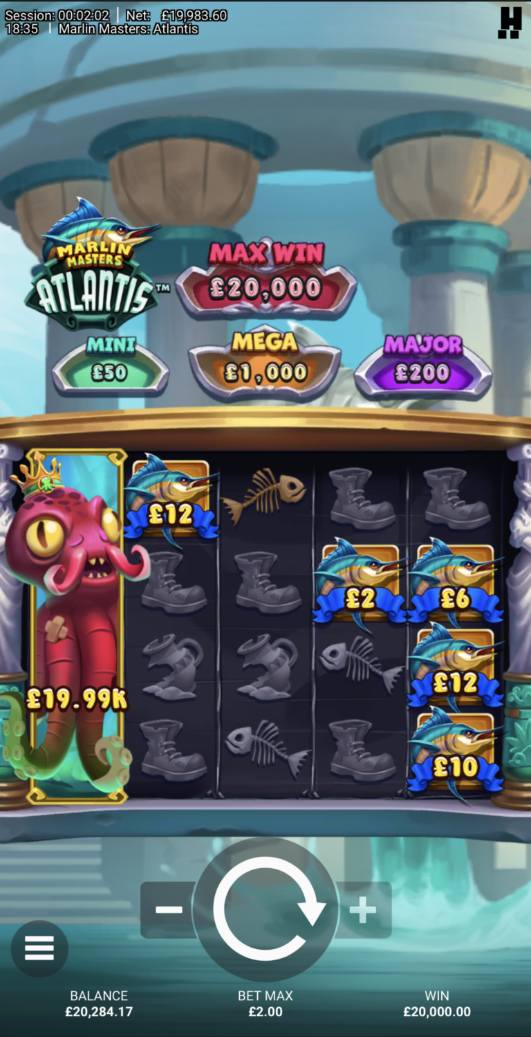 Marlin Masters Atlantis - Base Max Win! (Submitted by shabba)