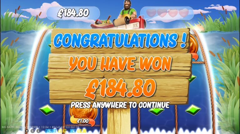 Big Bass Hold And Spinner - Super Win! (Submitted by bozza2027)