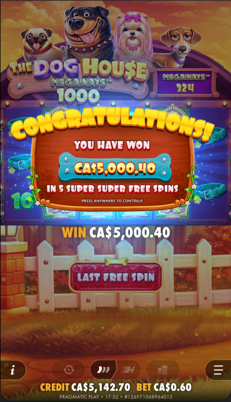 Dog House 1000 - Super Bonus! (Submitted by Jgiddins10)