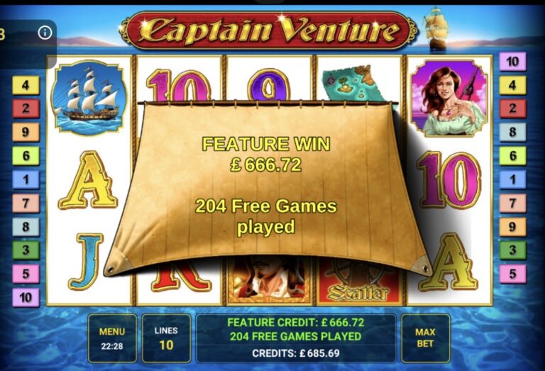 Captain Venture - Big Win! (Submitted by Fads007)