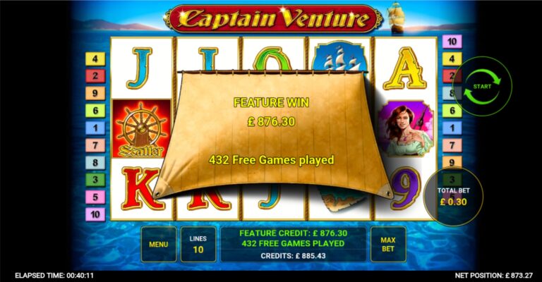 Captain Venture - 432 Free Spins! (Submitted by PaulSykes)