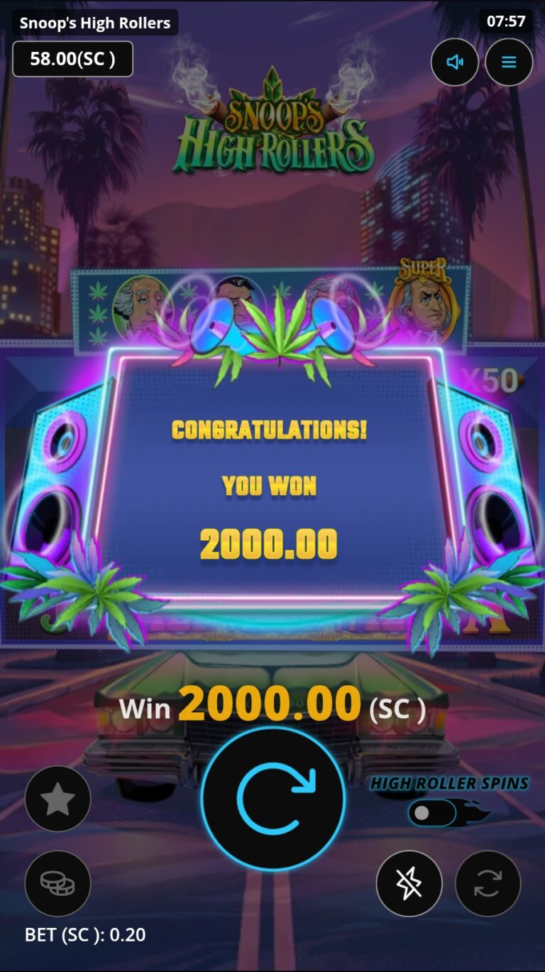Snoops High Roller - Max Win! (Submitted by DirtyMeatWallet)