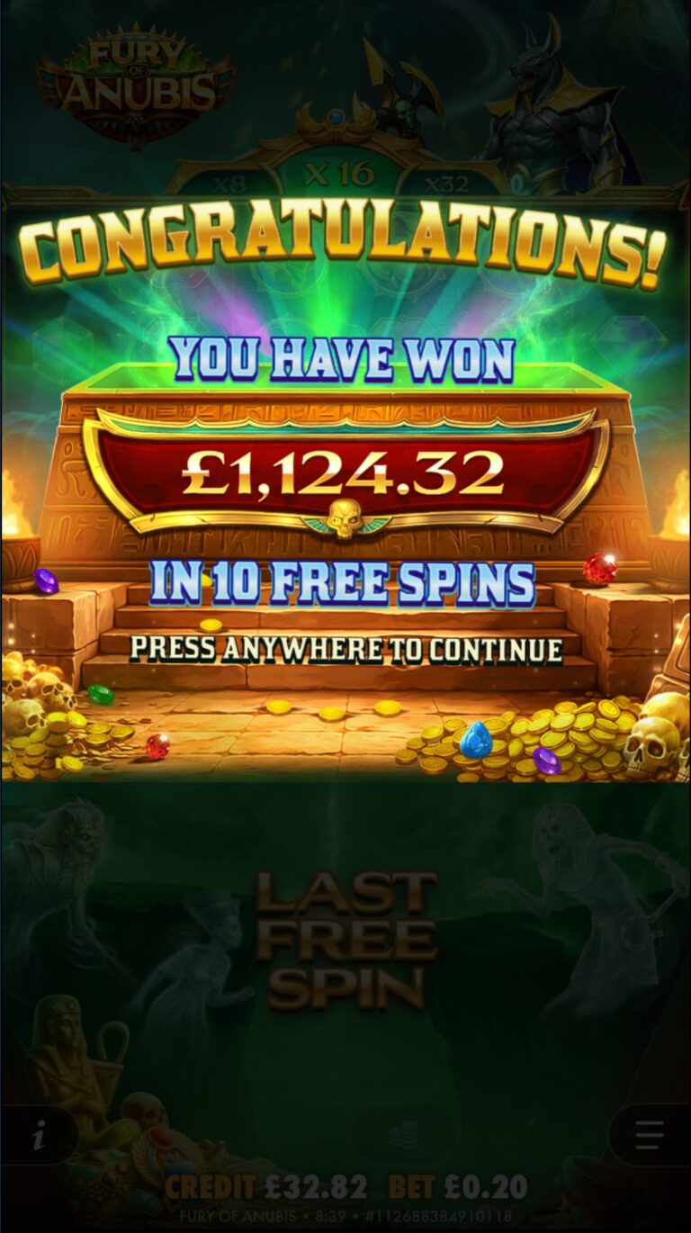 Fury Of Anubis - Super Winner! (Submitted by Emilylou31)