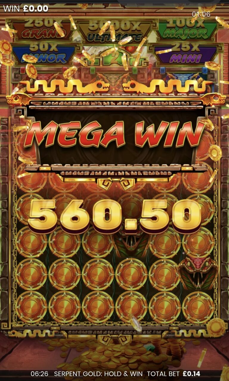 Serpent Gold - Great Win! (Submitted by Mark28taylor)