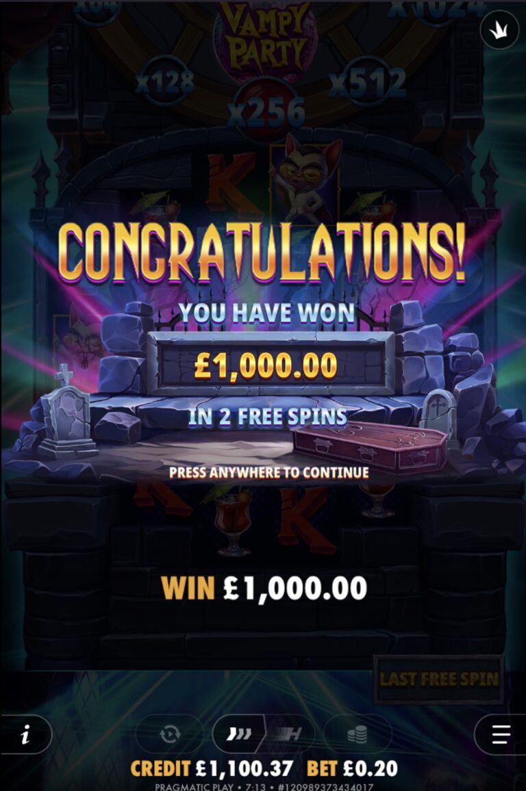 Vampy Party - Max Win! (Submitted by solidrobben)