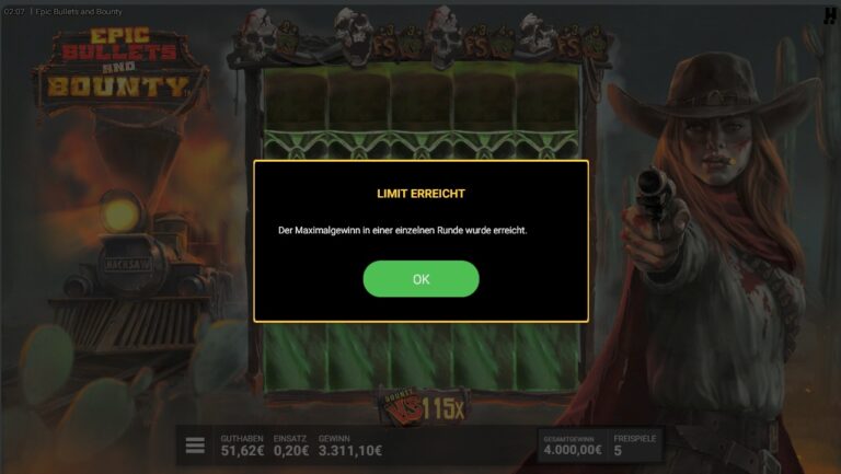 Bullets And Bounty - Max Win! (Submitted by Cryptx)