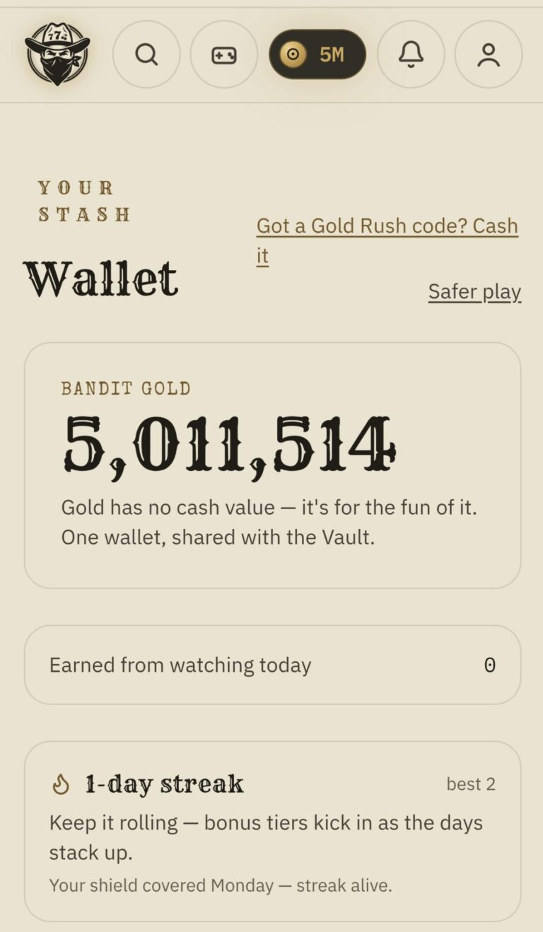 Bandit Gold Hit! (Submitted by Mulac)